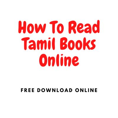 How To Read Tamil Books Online