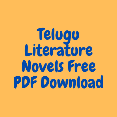Telugu Literature Novels Free PDF Download
