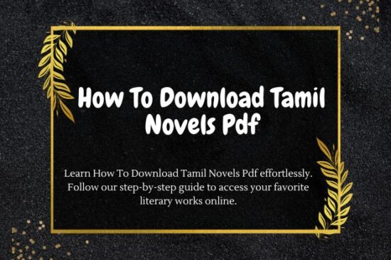 How To Download Tamil Novels Pdf
